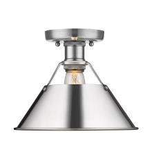  3306-FM PW-CH - Orwell PW Flush Mount in Pewter with Chrome shade